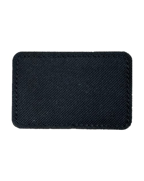 Blank black canvas patch ready for customization